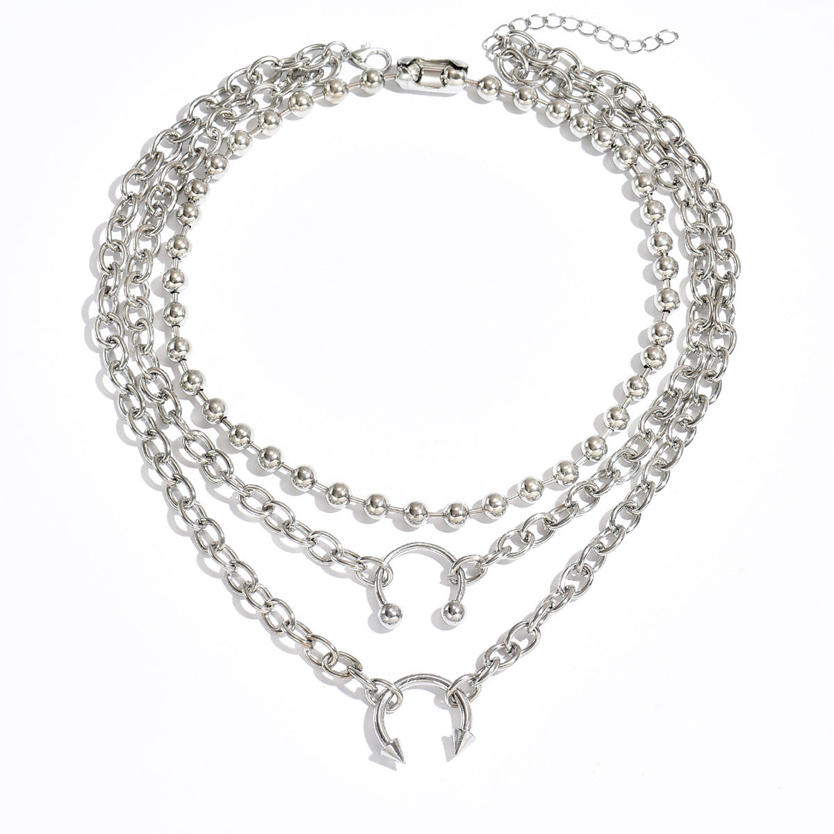 Wholesale Hip-Hop Punk Layering Pendant Necklace Fashion Accessory for Boutique Resale
