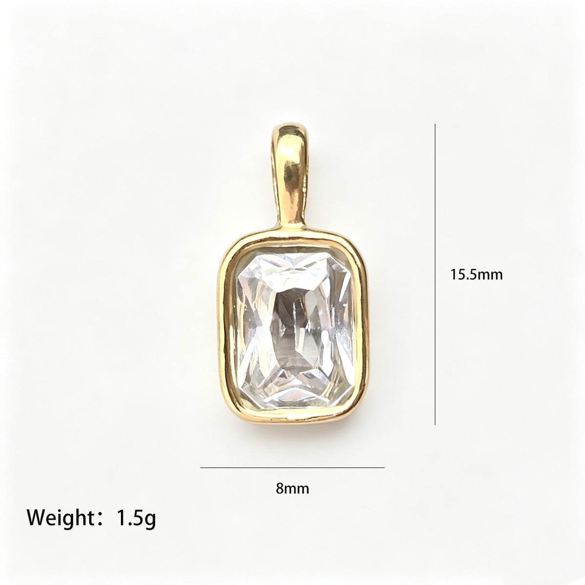 Wholesale Geometric Love Pendant Stainless Steel Zircon Chic Jewelry Accessory For Boutique Resale