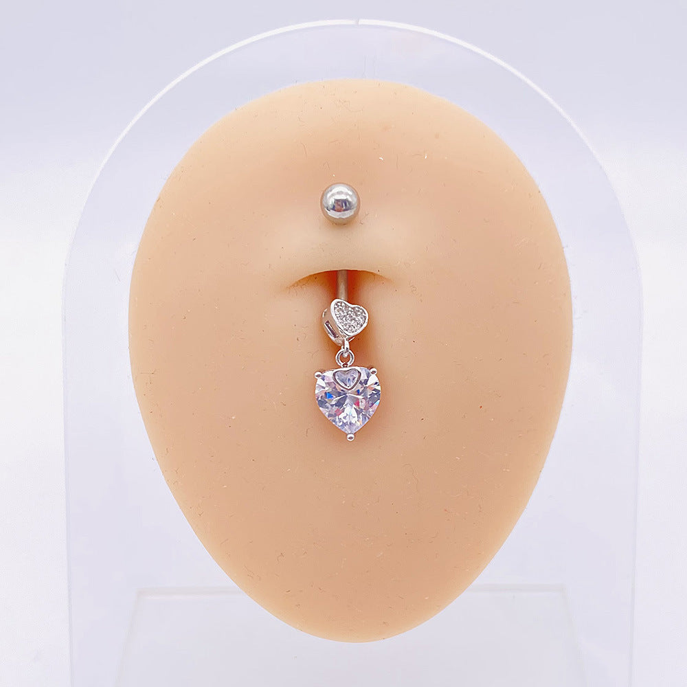 Wholesale Stainless Steel Long Tree of Life Zircon Belly Button Nails Body Jewelry ACC-BJ-ChenY001