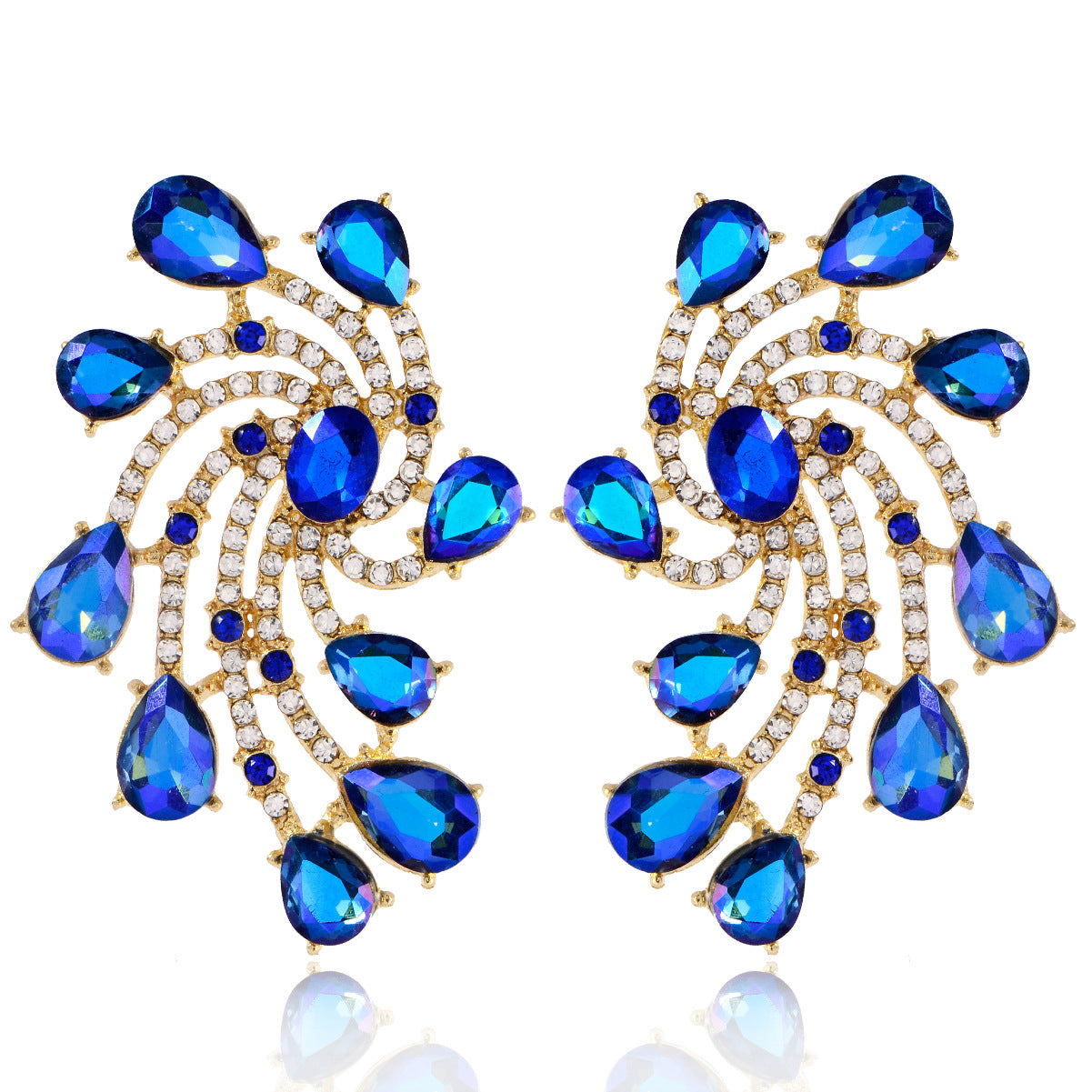 Wholesale Geometric Alloy Water Drop Fantasy Earrings ACC-ES-YiN008