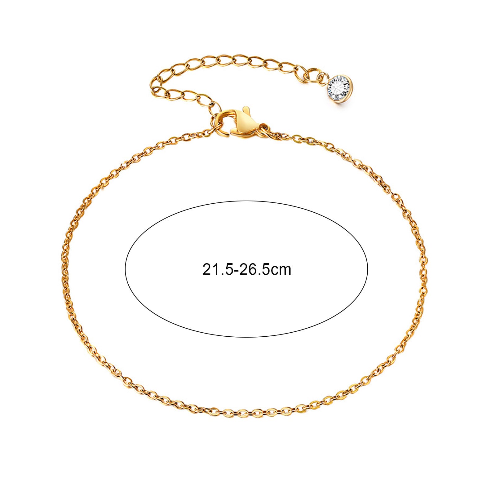 Wholesale Stainless Steel Geometric Anklet For Women Beach Style Fashion Jewelry Accessory