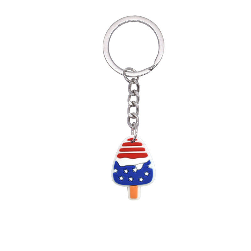 Wholesale 10pcs US Independence Day Keychain