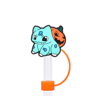 Wholesale Random 100pcs Halloween 10MM PVC Straw Tube Cap ACC-SCR-YiQu002