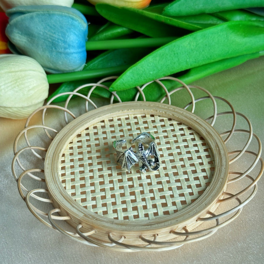 Wholesale Retro Exaggerated Ring Personality Fashion Opening Adjustable Owl Cross Combination 4-piece Set