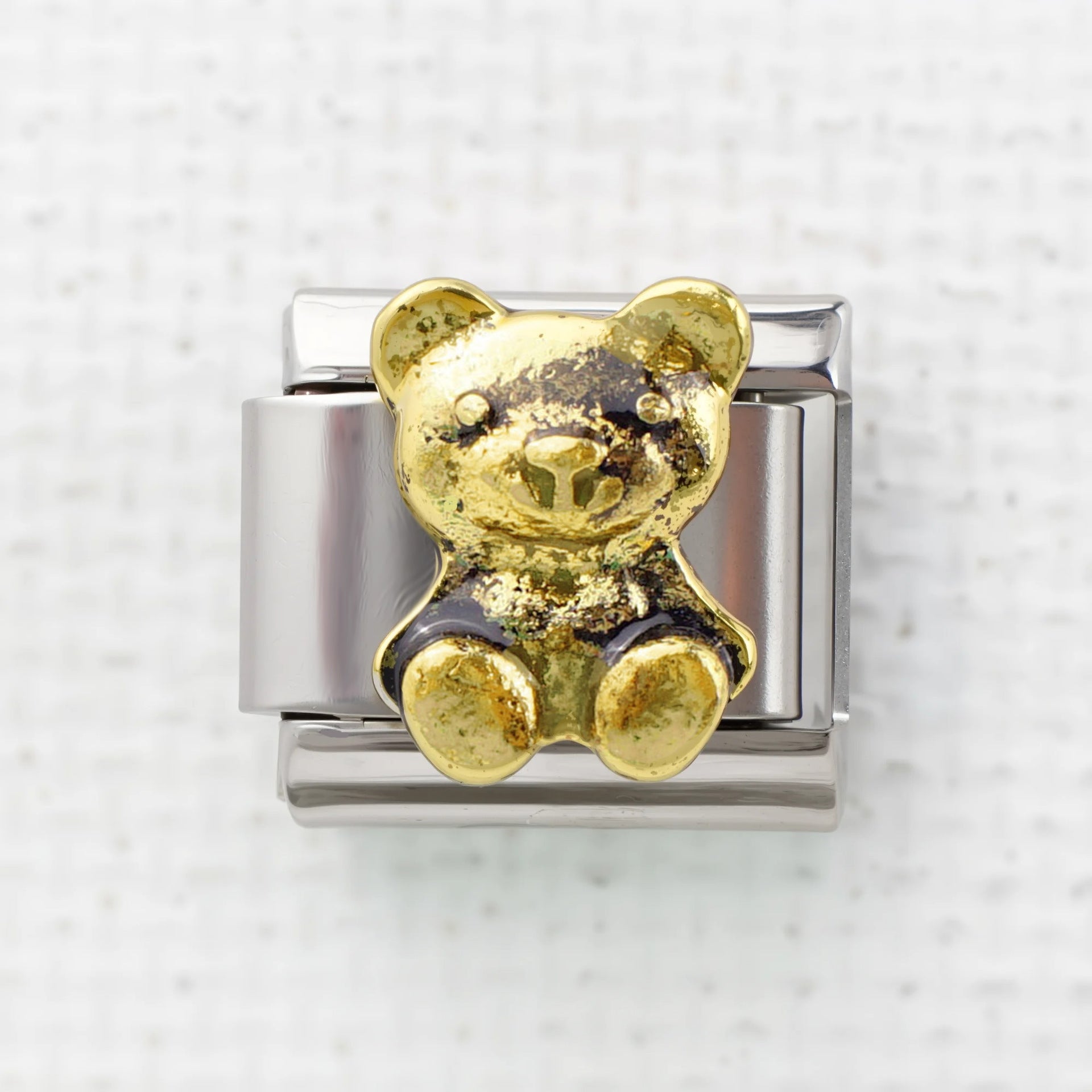 Wholesale 5pcs Italian Charm Bracelet 9mm DIY Splicing Perfume Bottle Bear Stainless Steel Composable Bracelet