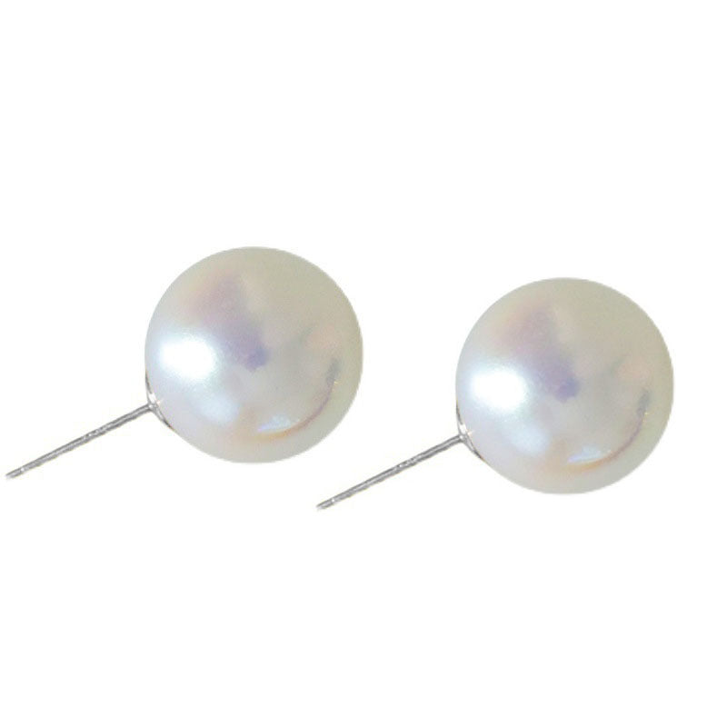 Wholesale French Retro Pearl Earrings Silver Plated Copper Party Wear Jewelry Accessory