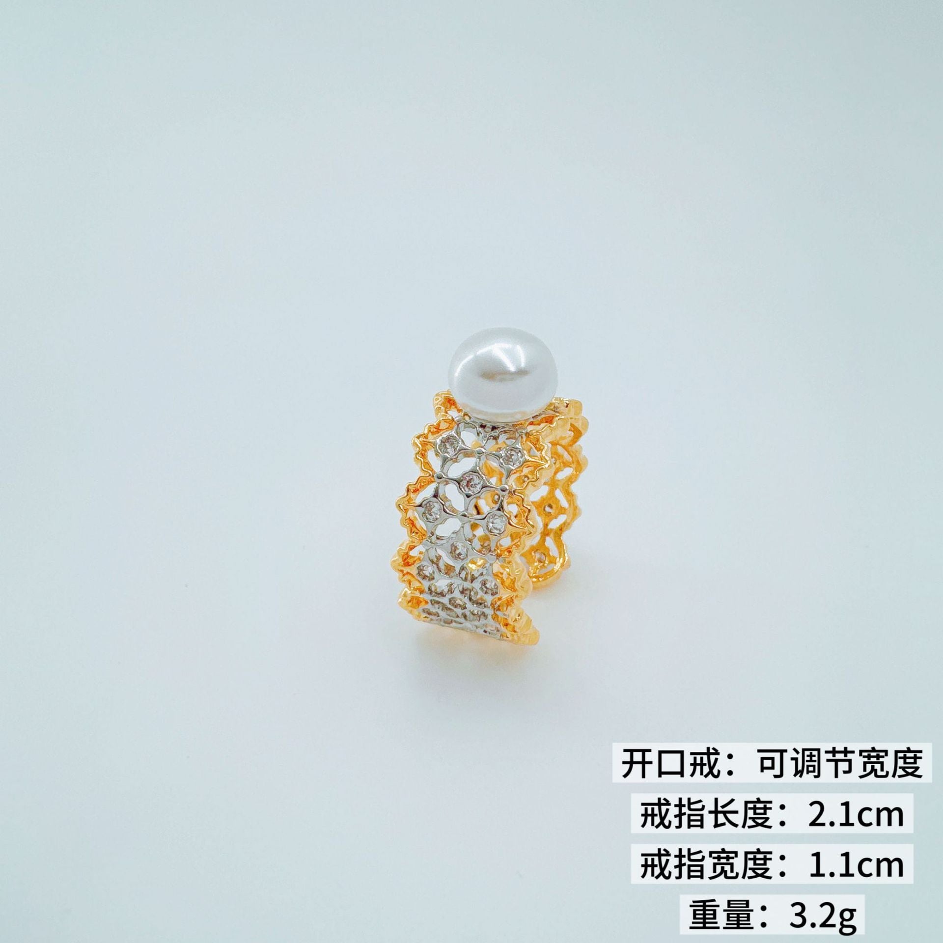 Wholesale Italian Lace Edge Design Ring Mount Gold Plated Copper DIY Jewelry Accessory for Everyday Wear