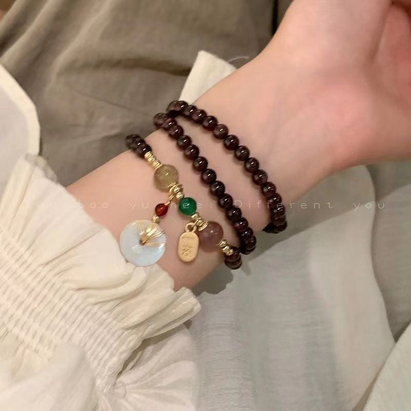 Wholesale Layered Garnet Bead Bracelet Trendy Fashion Accessory for Everyday Wear and Gift Giving