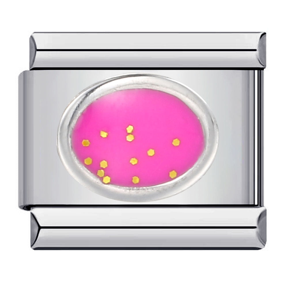 Wholesale Italian Charm Bracelet 9mm DIY Splicing Removable Large Oval Color Stone Stainless Steel Composable Bracelet