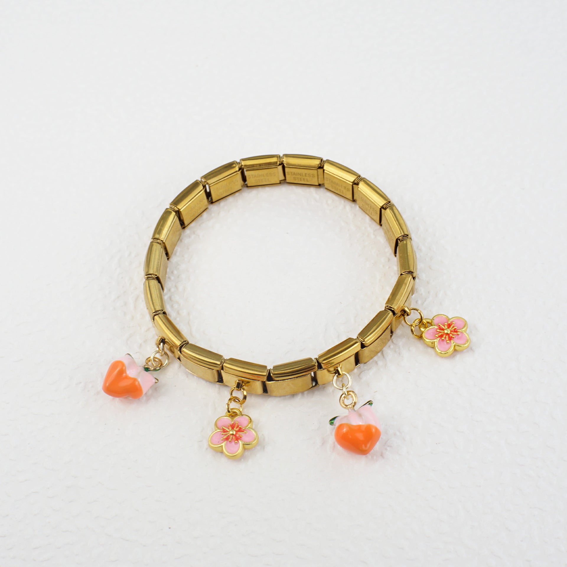 Wholesale 5pcs/   pack Single Section Creative Stainless Steel Composable Bracelet