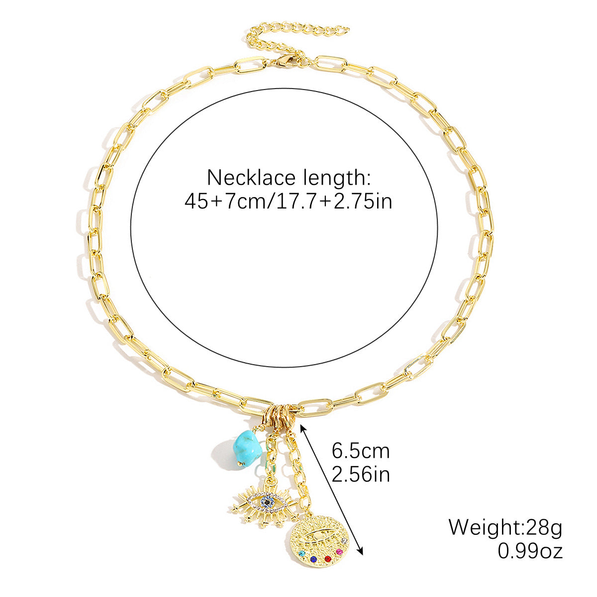 Wholesale  Necklace Bamang Star Pendant diy Crystal Love Devil's Eye  Metal Necklace