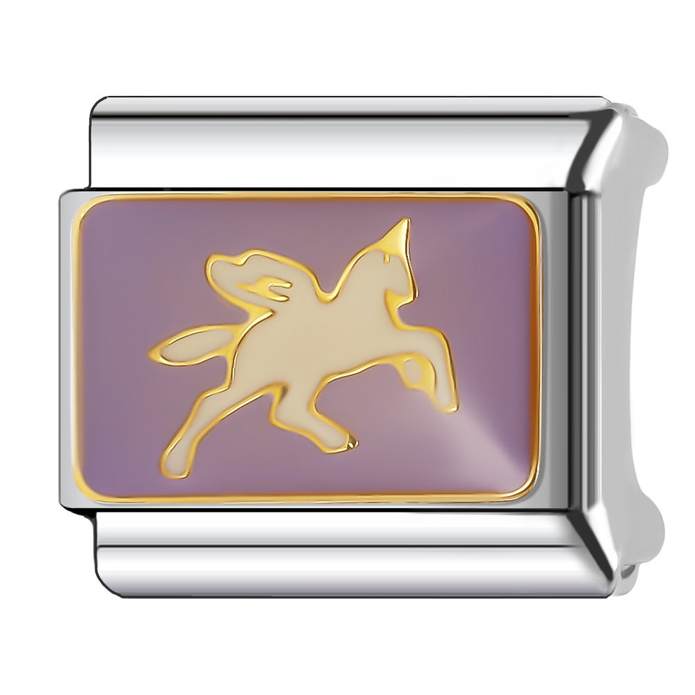 Wholesale Italian Charm Bracelet 9mm DIY Splicing Cute Animal Stainless Steel Composable Bracelet