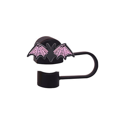 Wholesale Random 100pcs Halloween 10MM PVC Straw Tube Cap ACC-SCR-YiQu001