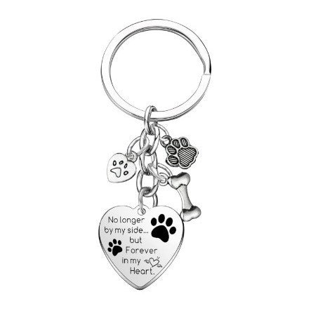 Wholesale Memorial Dog Lover Stainless Steel Engraved Dog Tag Keychain Car Key Accessory Gift