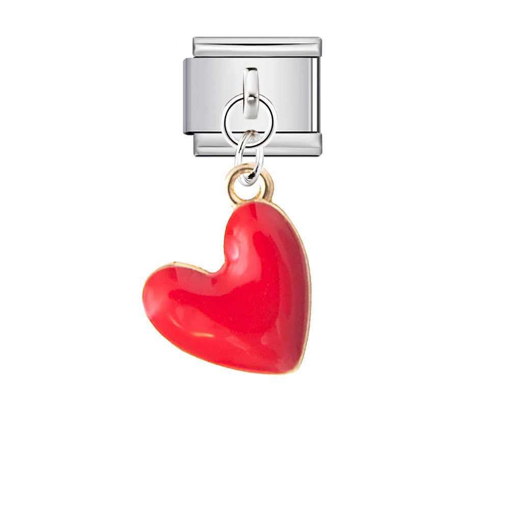 Wholesale Italian Charm Bracelet 9mm DIY Splicing Single Hook Love Stainless Steel Composable Bracelet