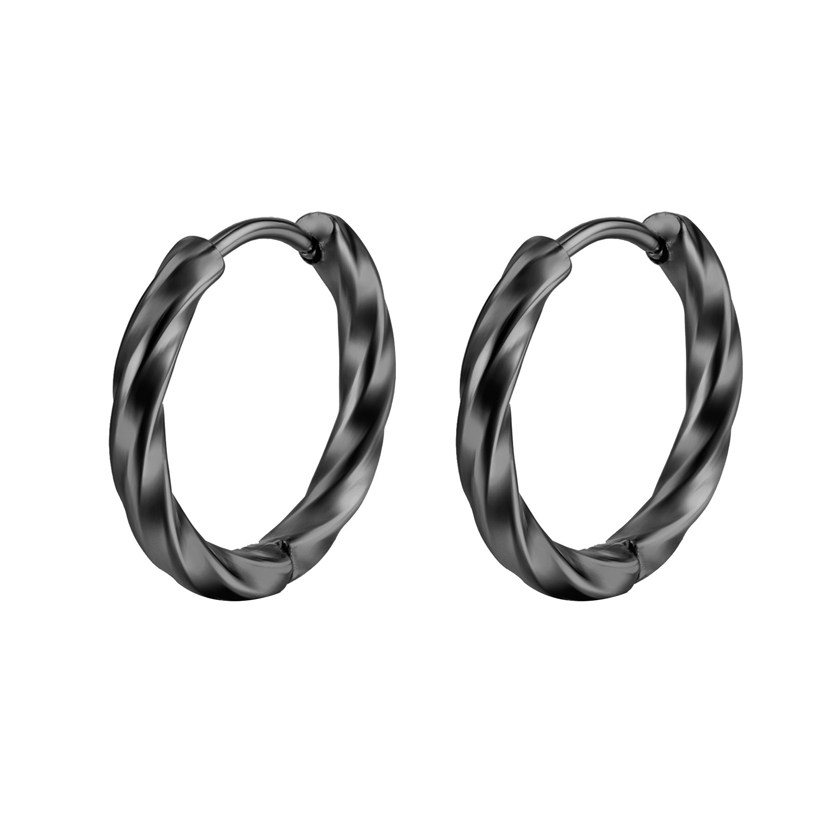 Wholesale Stainless steel round twisted wire ear buckle earrings