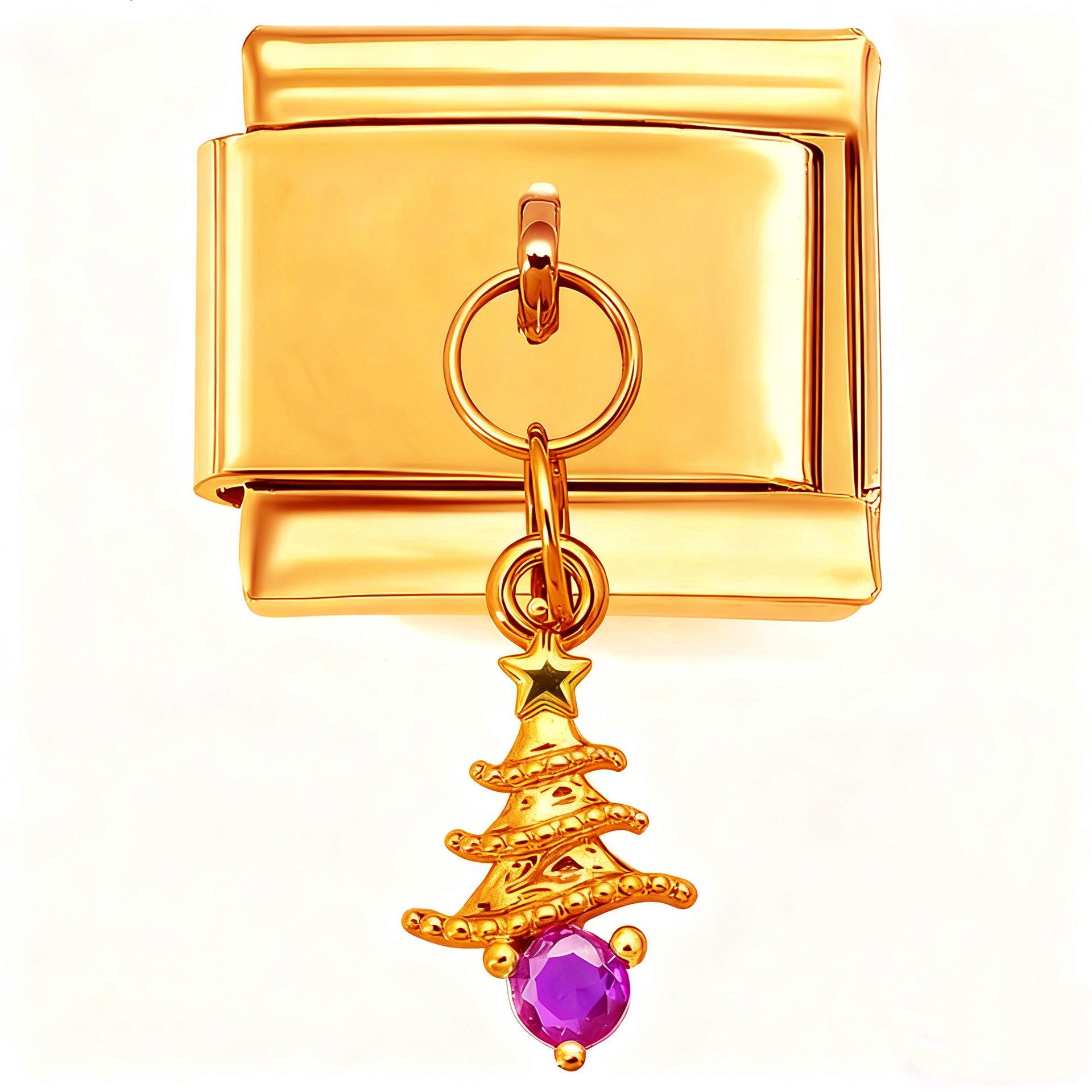 Wholesale Italian  New Year gold module DIY pendant bracelet