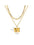 Wholesale  Stainless steel bow chain 18k gold double layer stacked wearing necklace