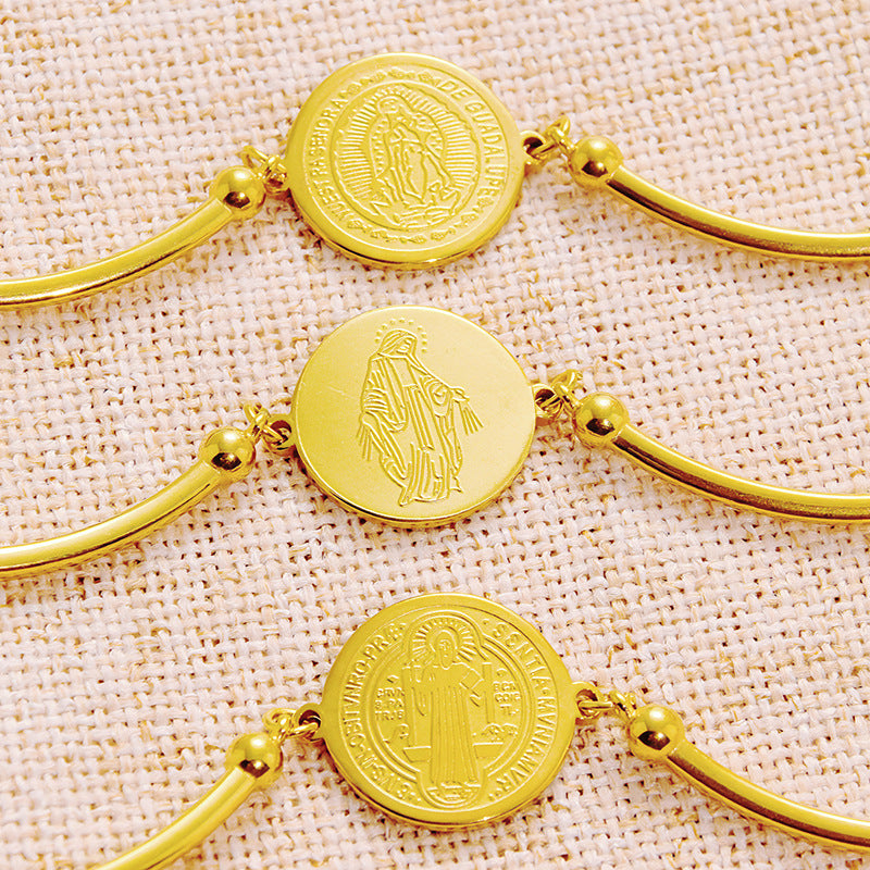 Wholesale  stainless steel religious totem bracelet