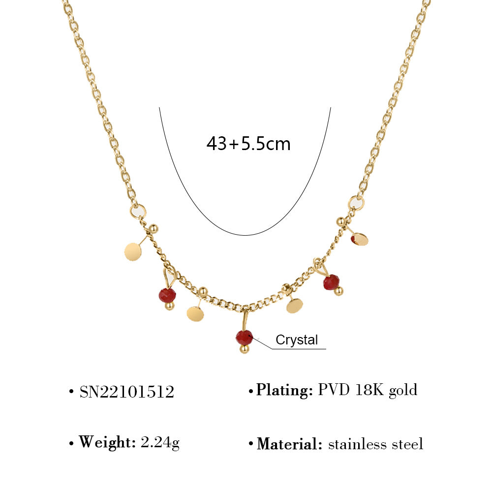 Wholesale  beaded handmade chain diy stainless steel necklace