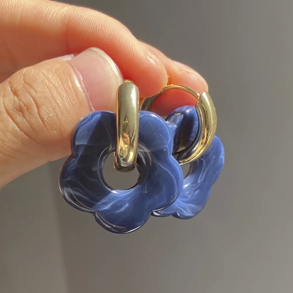 Wholesale Colorful Flower Acrylic Earrings