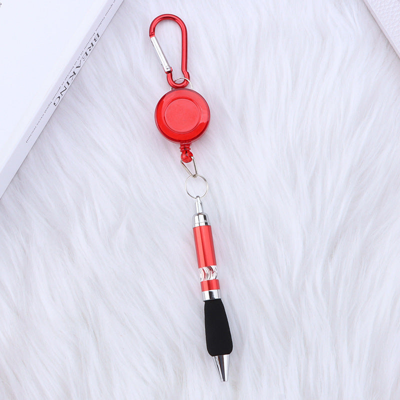 Wholesale Metal Stretch Easy To Pull Buckle Pull Line Mountaineering Keychain Ballpoint Pen ACC-PN-JinBN024