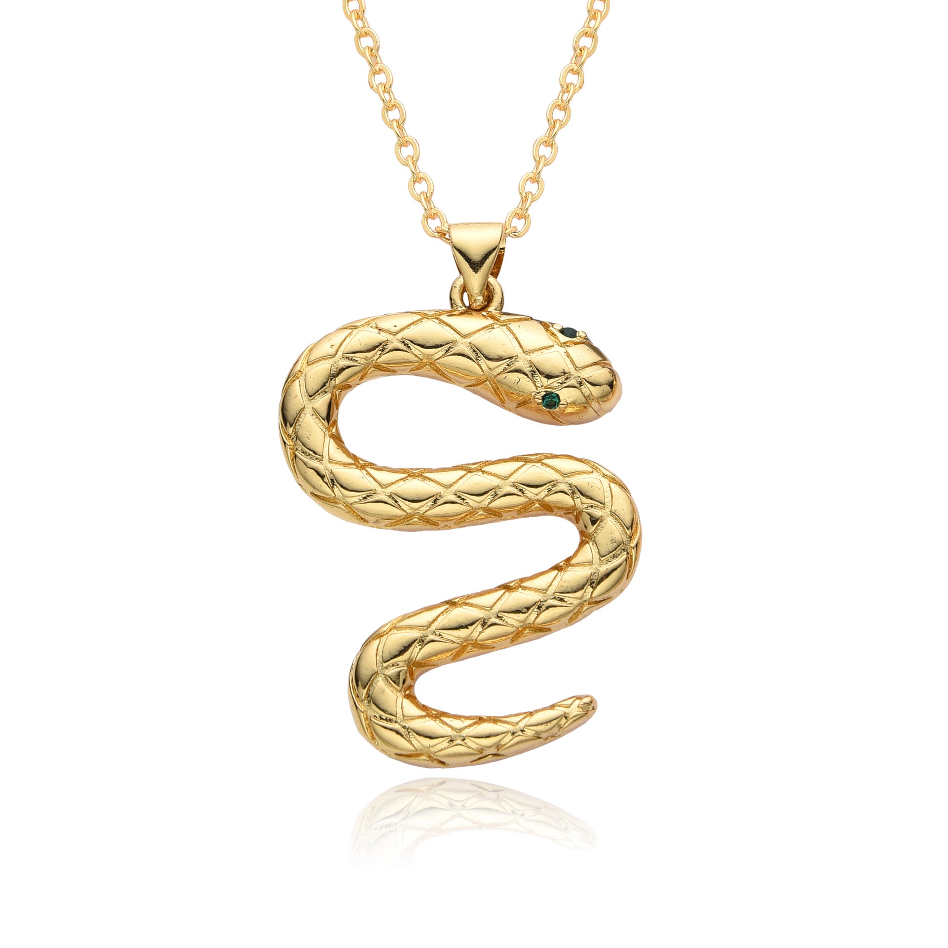 Wholesale 18K copper gold plated popular jewelry snake-shaped element pendant necklaces