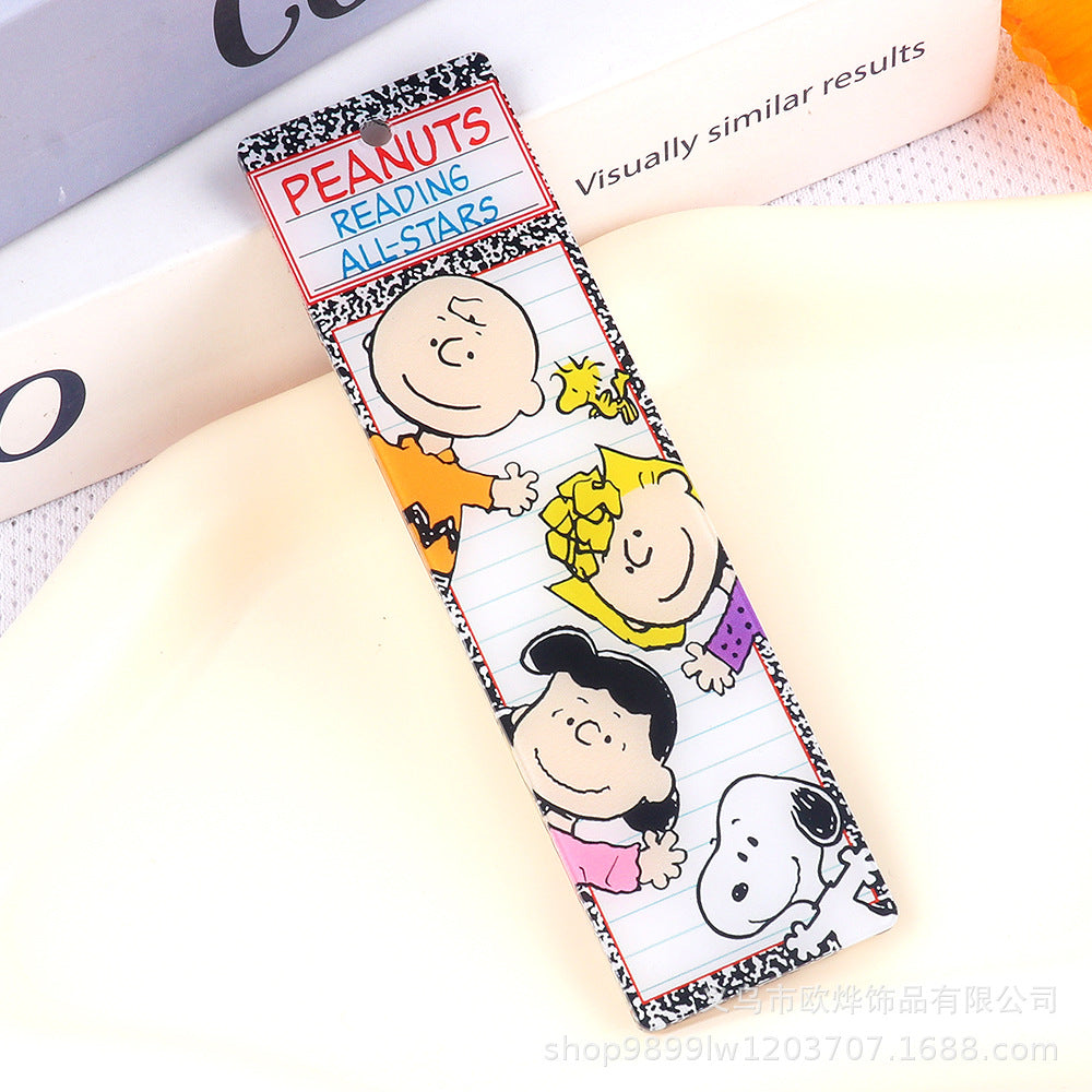 Wholesale 10pcs Cartoon Acrylic Double-sided Bookmark
