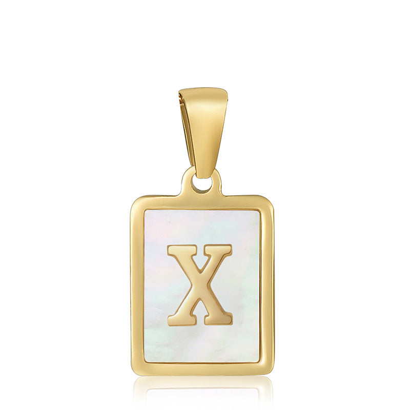 Wholesale Stainless Steel Letter Pendant Necklace Fashion Accessory Gift for Boutique Resale