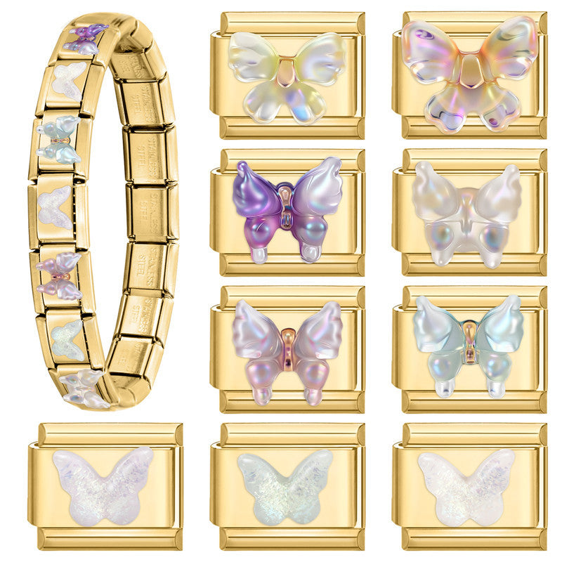 Wholesale Italian Charm Bracelet 9mm DIY Splicing Cute Creative Stainless Steel Composable Bracelet