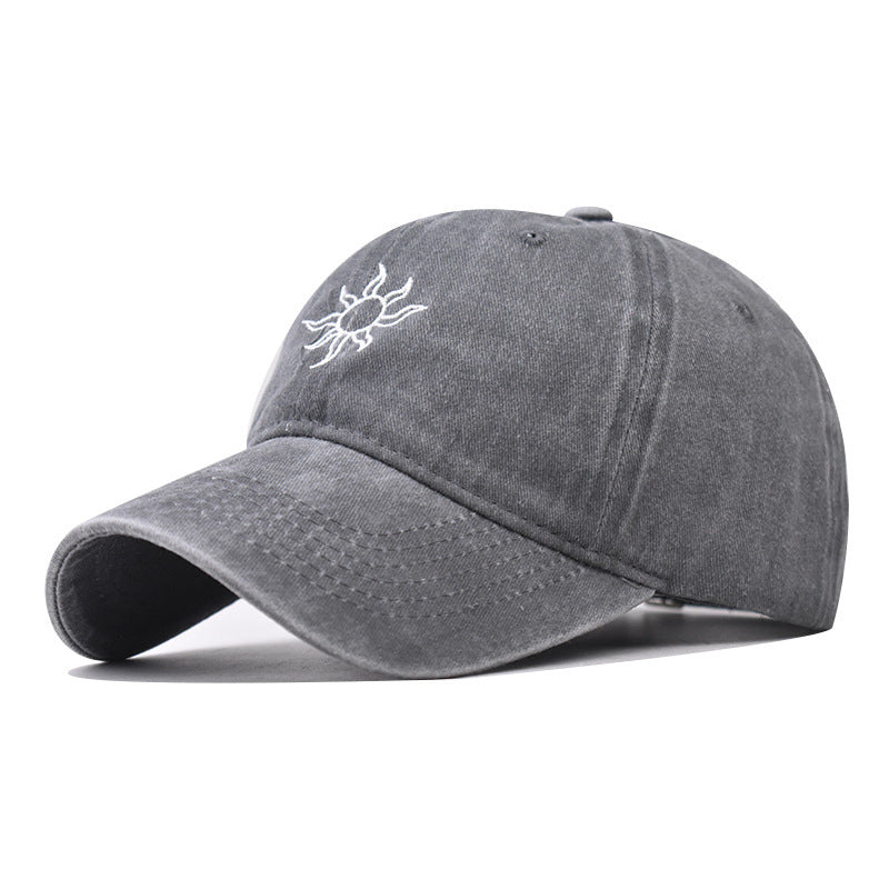 Wholesale Sunflower Washed Cotton Baseball Cap Unisex Outdoor Casual Fashion Accessory Gift Boutique Resale