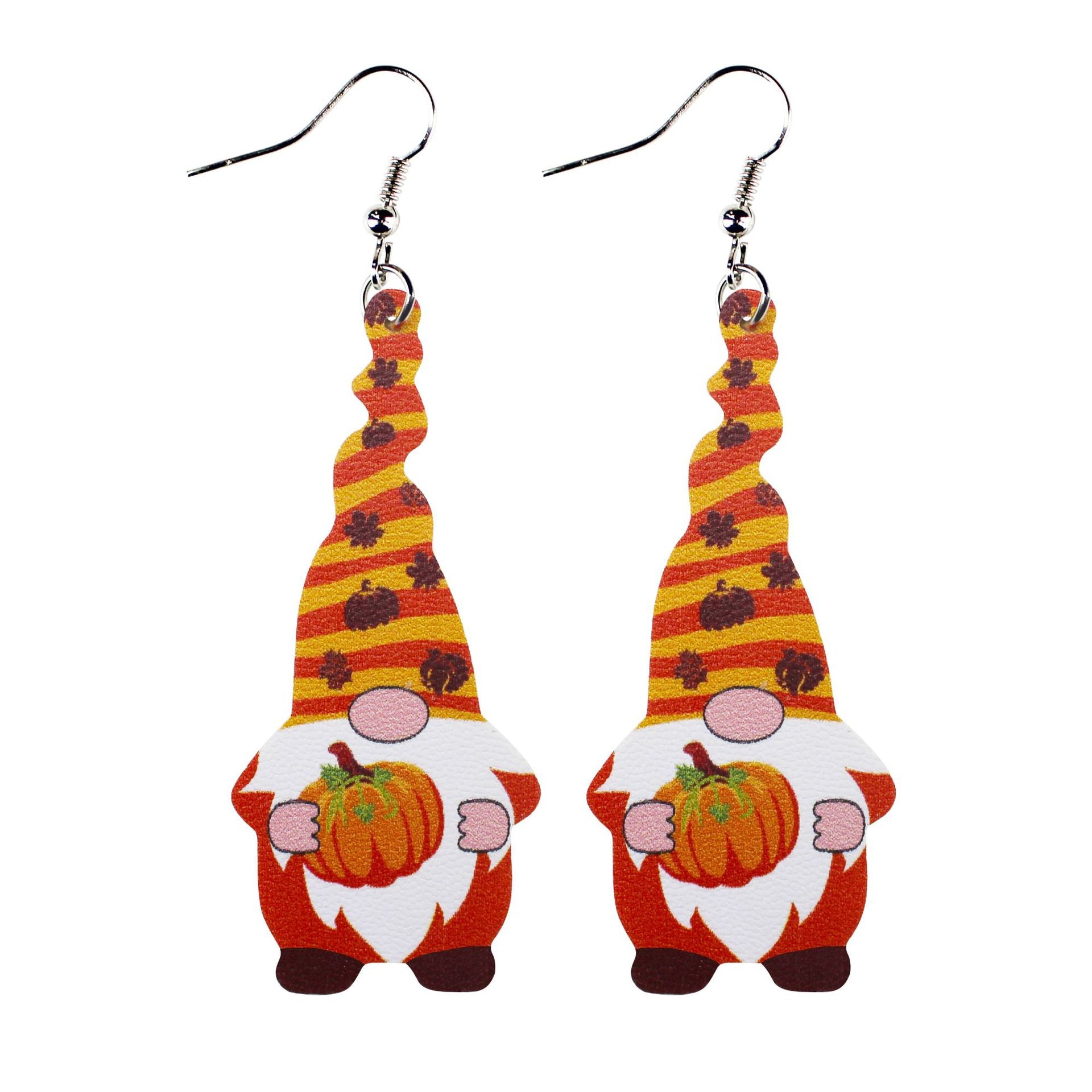 Wholesale Halloween Thanksgiving Small Leather Earrings