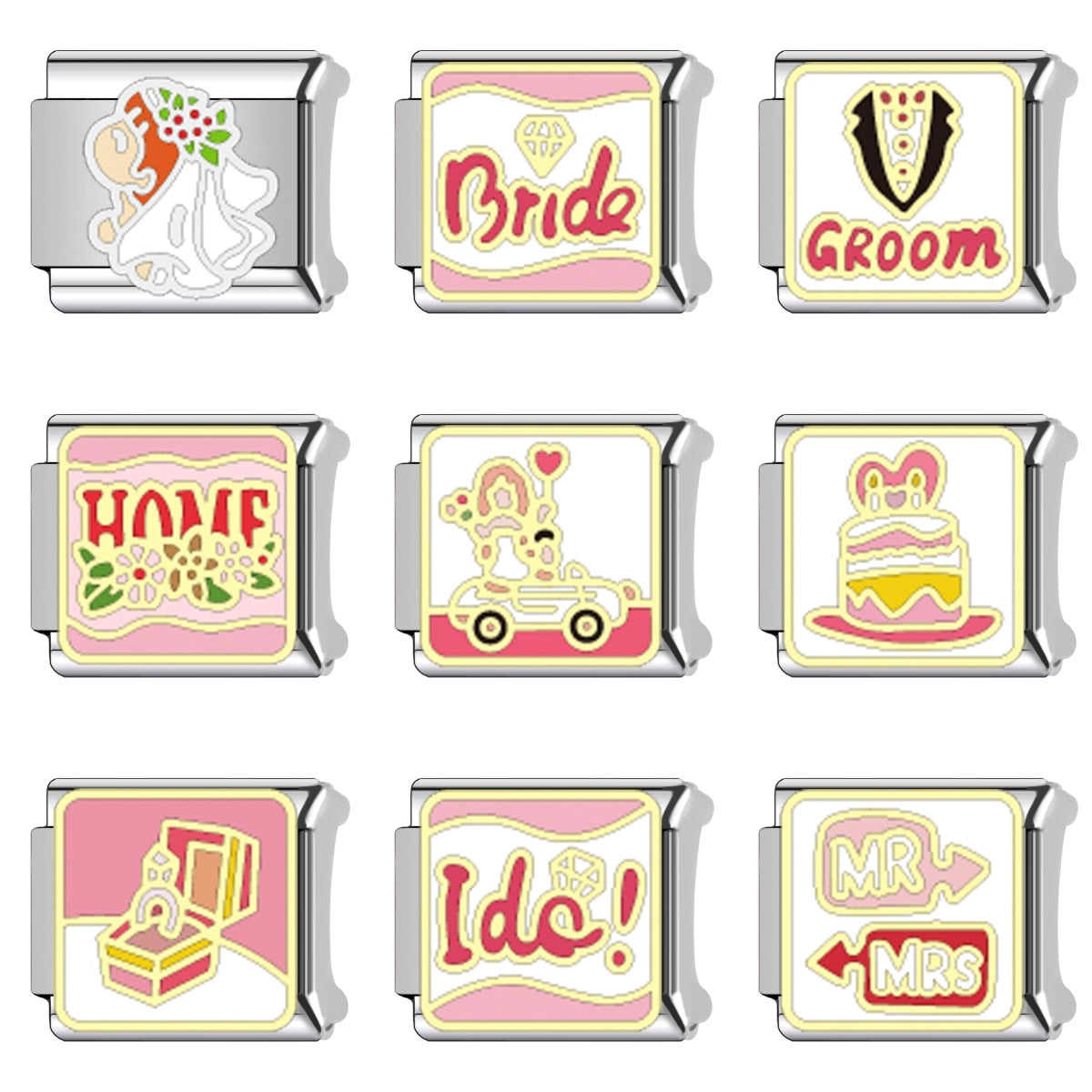 Wholesale   Italian Charm Bracelet 9mm DIY wedding Creative Stainless Steel Composable Bracelet