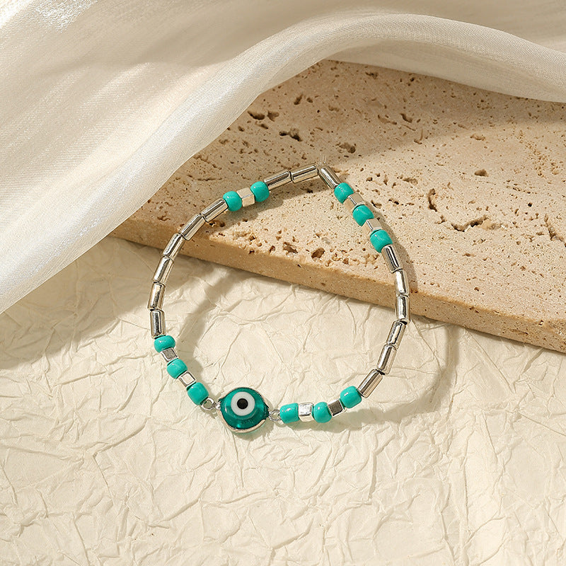 Wholesale Bohemian devil eye irregular bracelet