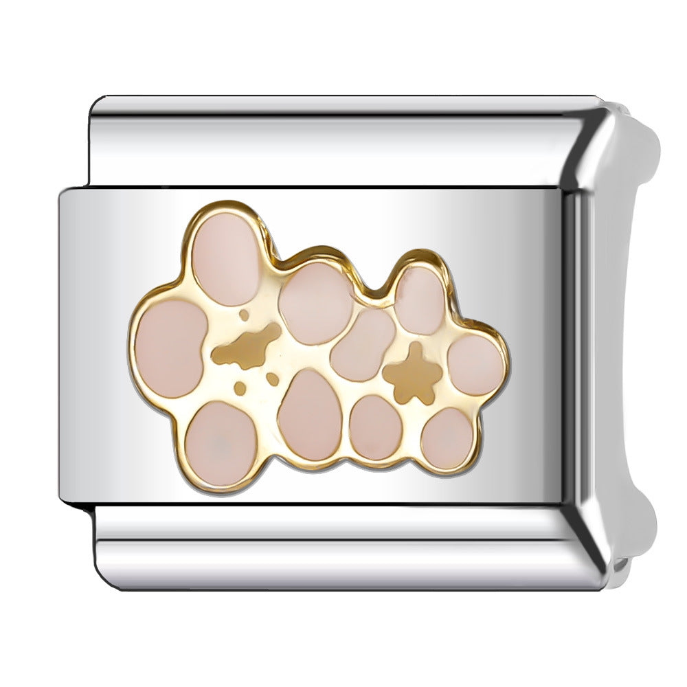 Wholesale Italian Charm Bracelet 9mm DIY Splicing Creative Pattern Stainless Steel Composable Bracelet