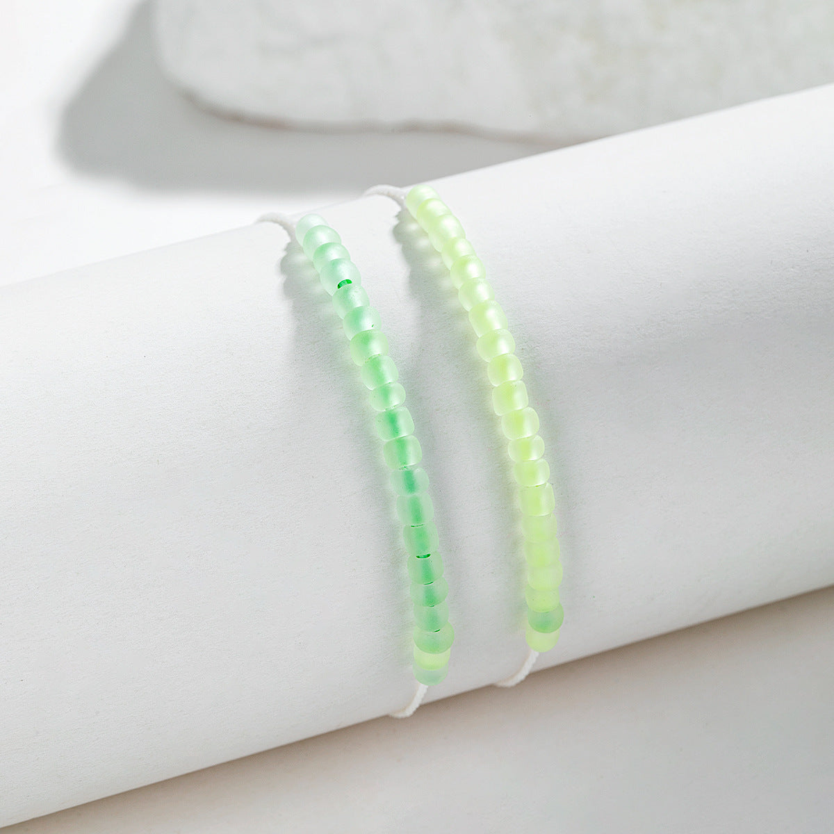 Wholesale Luminous Rice Beads Braided Adjustable Women's Card Bracelet