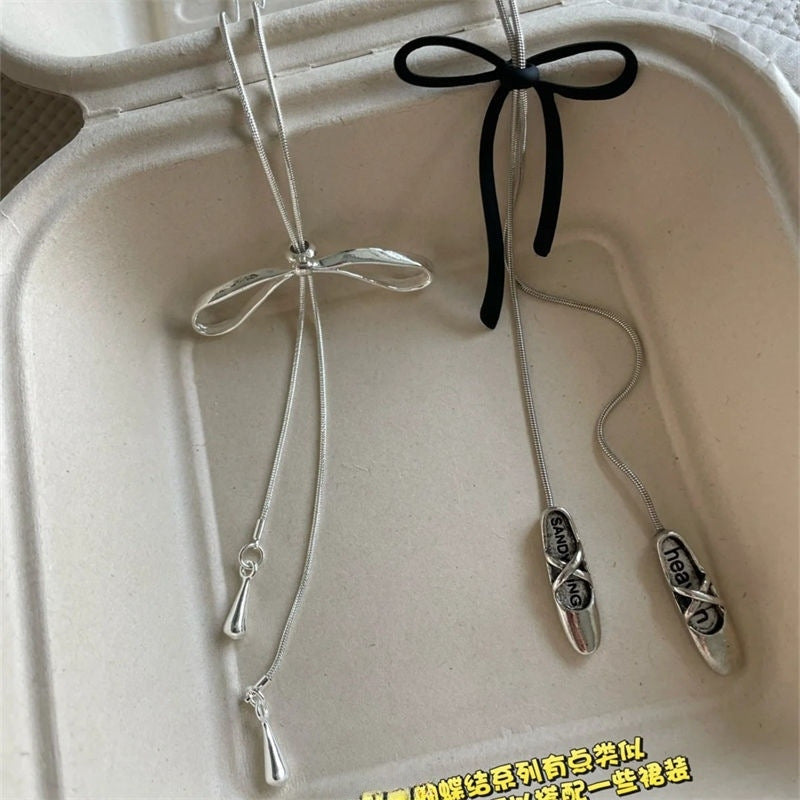 Wholesale Fashion Bow Heart Long Necklace