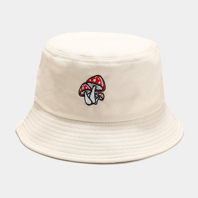 Wholesale cute three mushroom embroidered fisherman hat