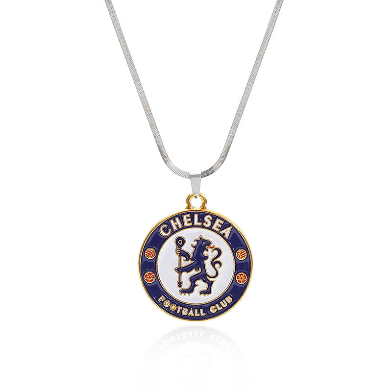 Wholesale Paint Double-sided Pendant Zinc Alloy Stainless Steel Necklace ACC-NE-Teguang001