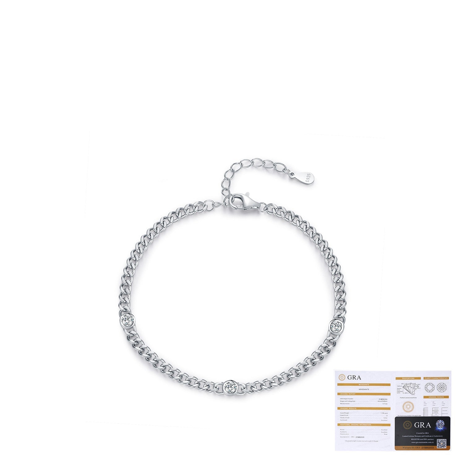 Wholesale s925 Sterling Silver  Flash Diamond Bracelet