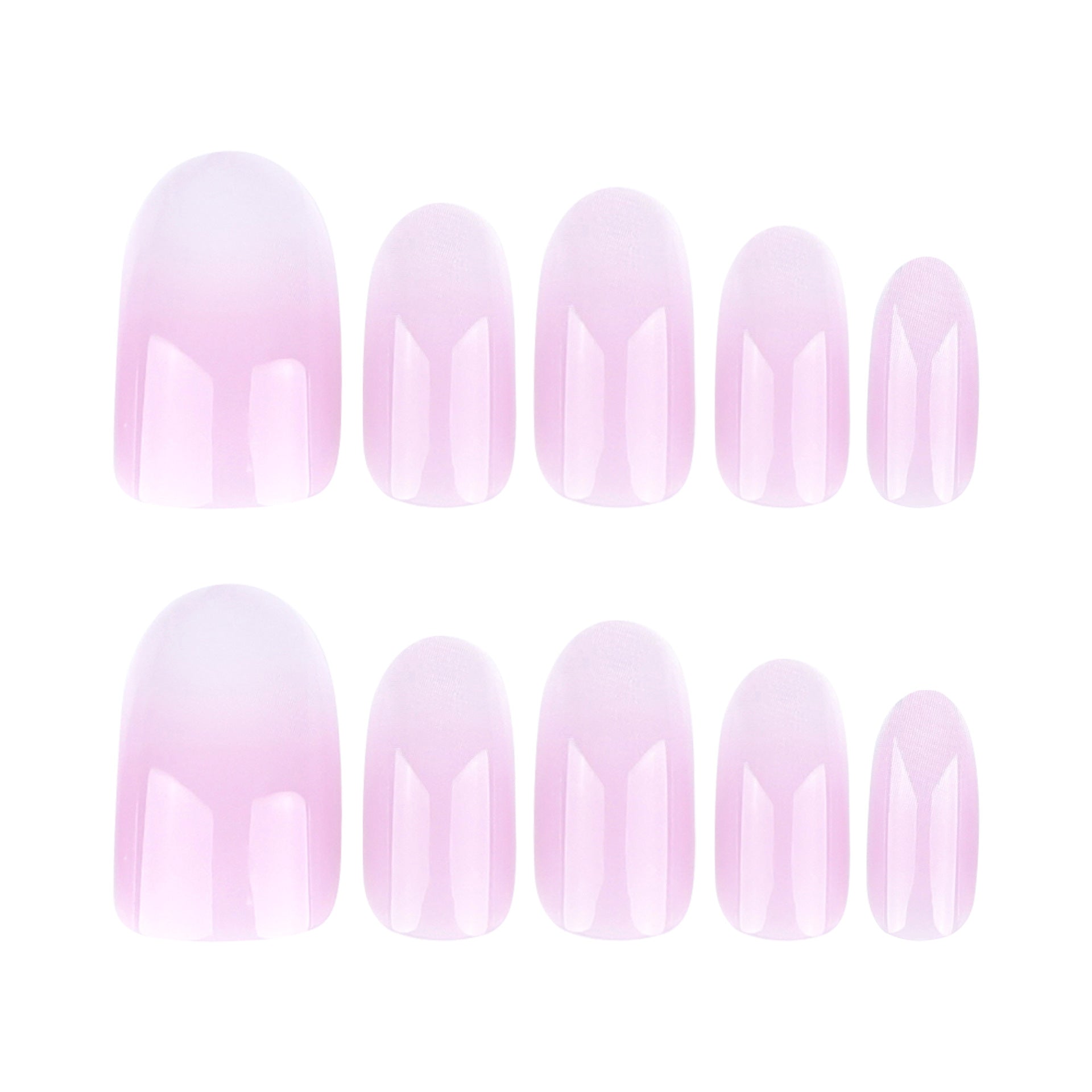 Wholesale  24 Pieces/box Pink Gradient Nails Kits Nail Stickers