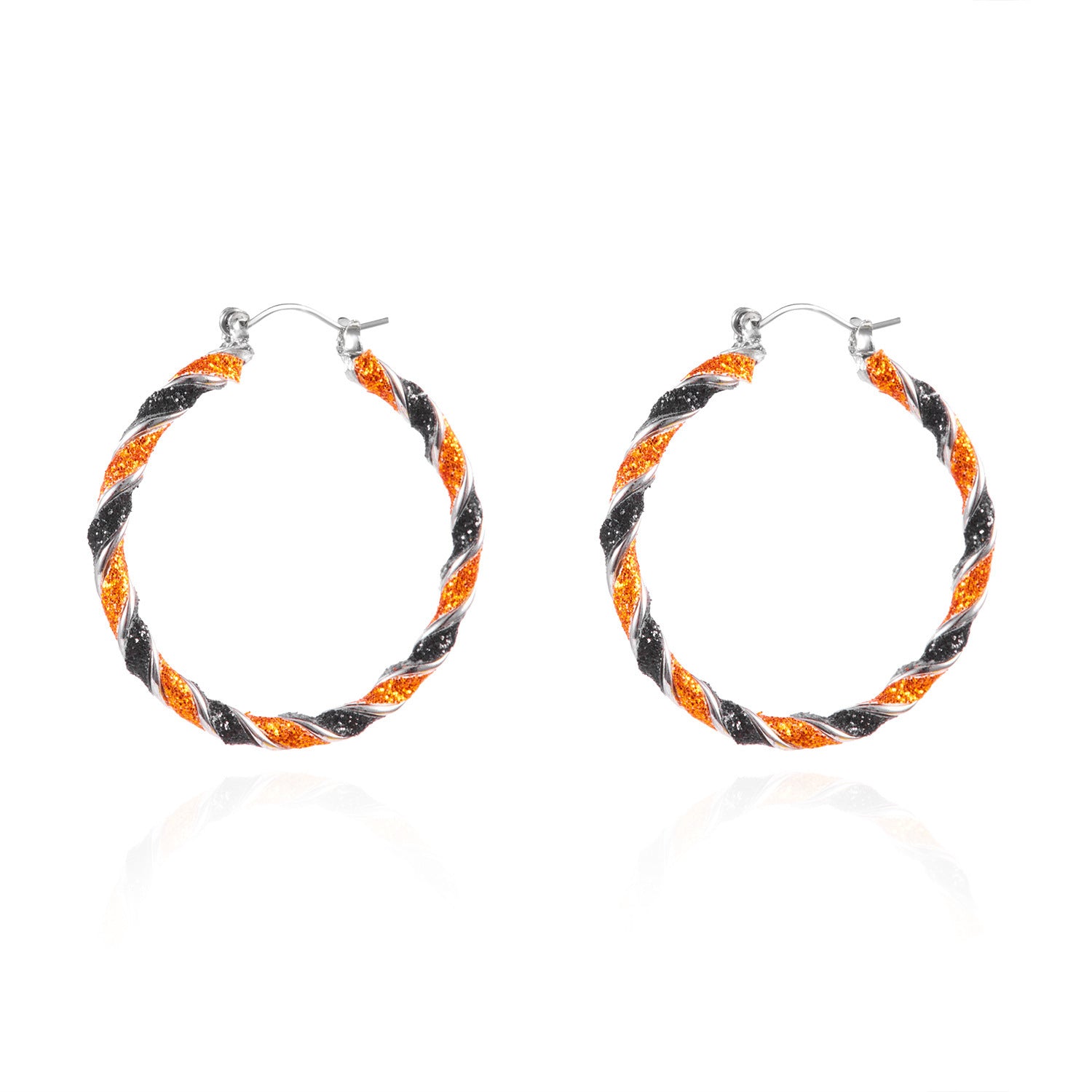 Wholesale Oil-Dripping Pumpkin  Tassel Asymmetrical Earrings