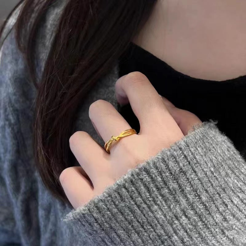 Wholesale Titanium steel knotted ring