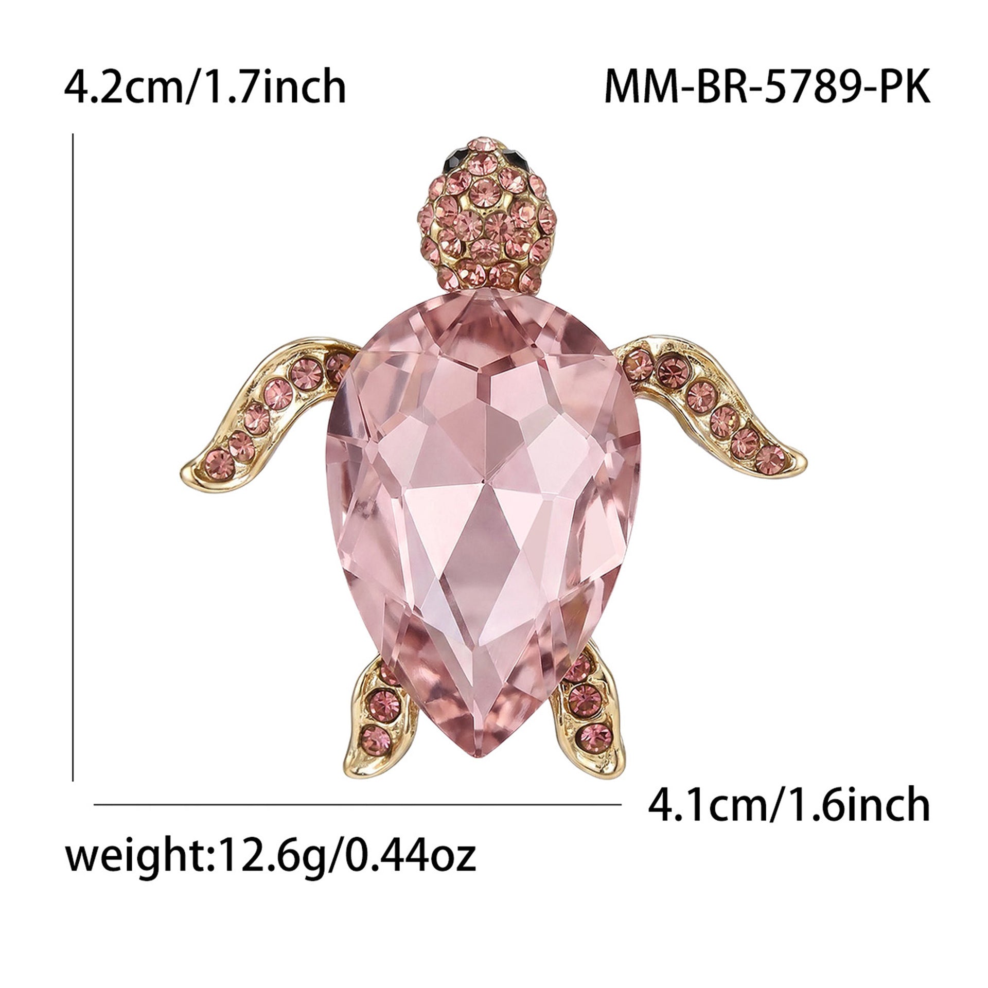 Wholesale Chic Turtle Brooch Pin Women S Alloy Diamond Set Animal Corsage Trendy Gift