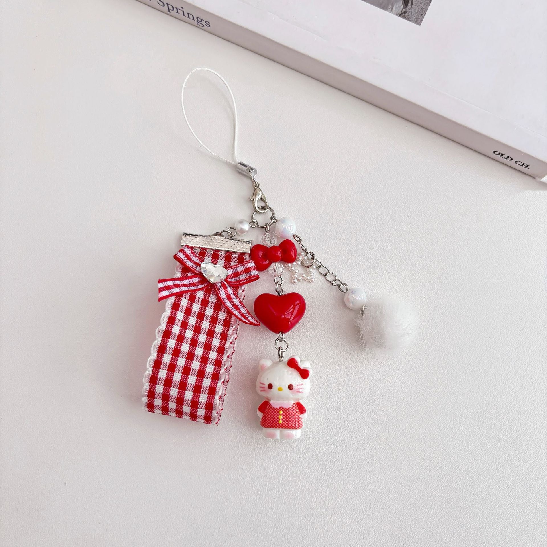 Wholesale  Bow Cat Mobile Phone Chain Keychains