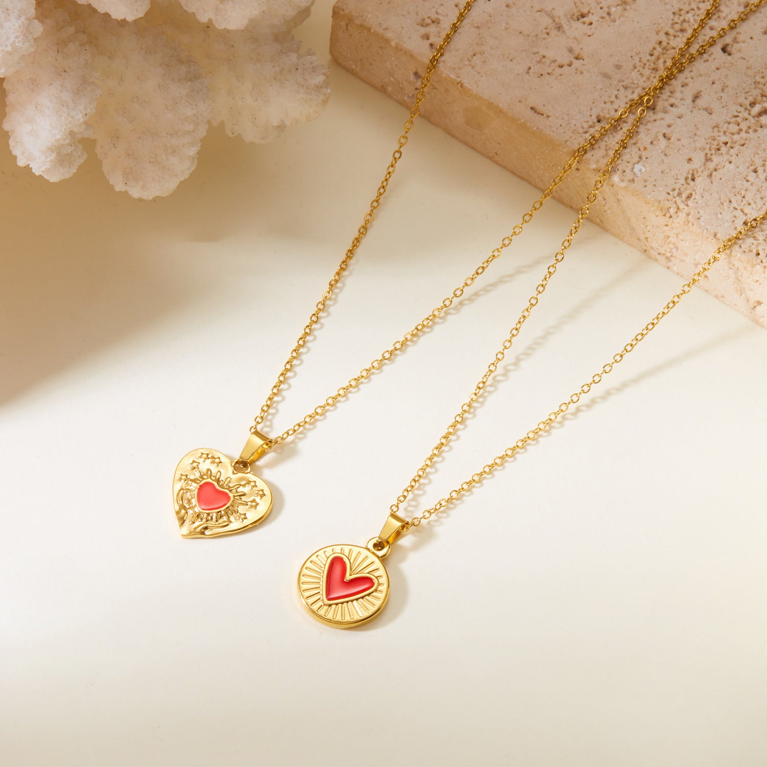 Wholesale Stainless Steel  Love Drop Oil Pendant Heart Necklace