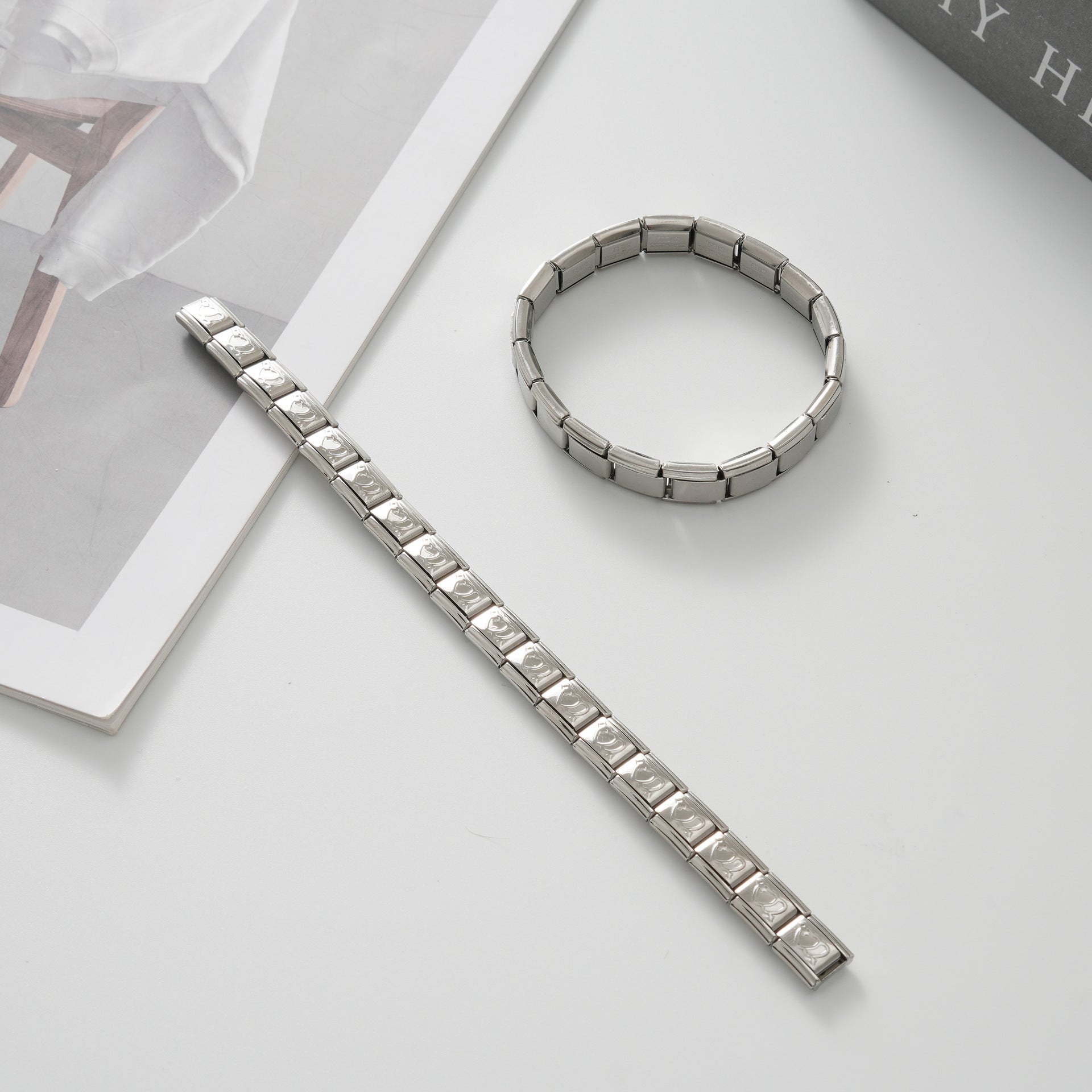 Wholesale Italian Charm Bracelet 9mm DIY Splicing Cute Creative Stainless Steel Composable Bracelet