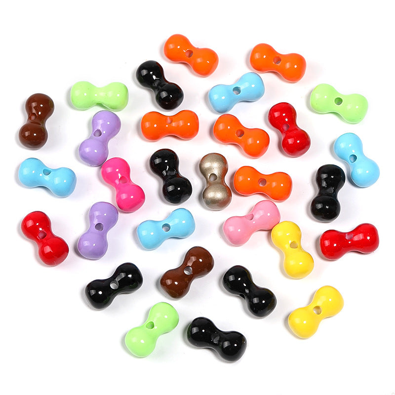 Wholesale 100pcs Acrylic Small Bone Beads Colorful Paint Cashew Beads Diy Accessories ACC-BDS-BLG075