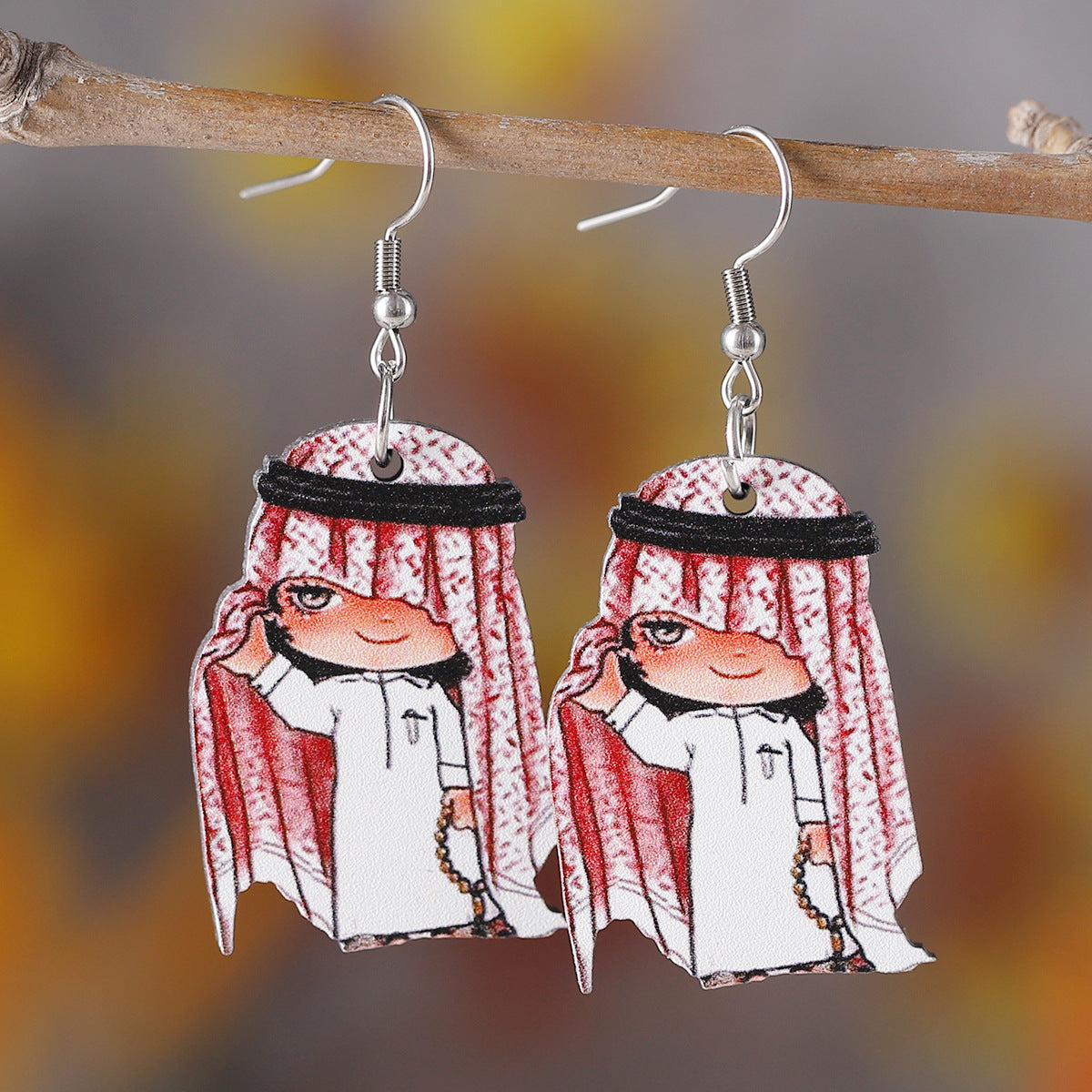 Wholesale Arab cute cartoon character pendant earrings