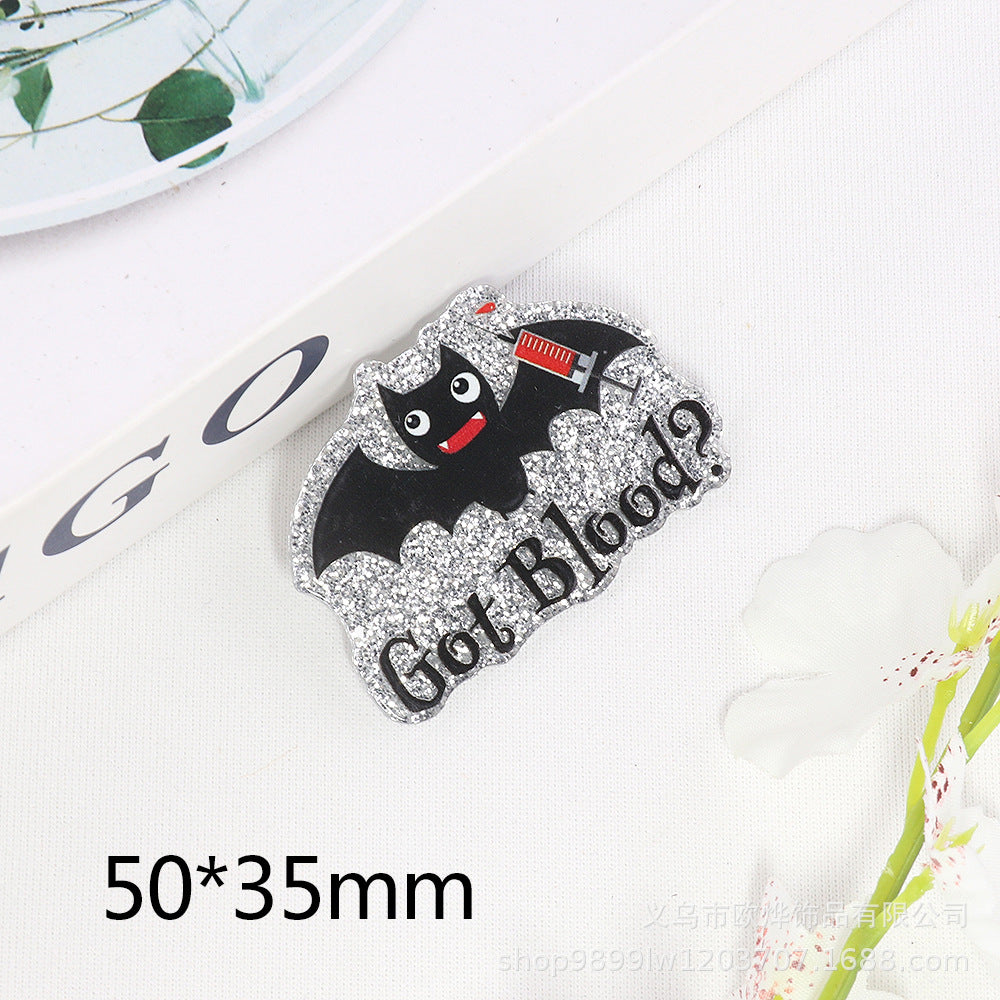 Wholesale 10pcs DIY Flatback Cartoon Acrylic Flatback Badge Reels Retractable Keychain DIY Accessories ACC-FK-OuYe007